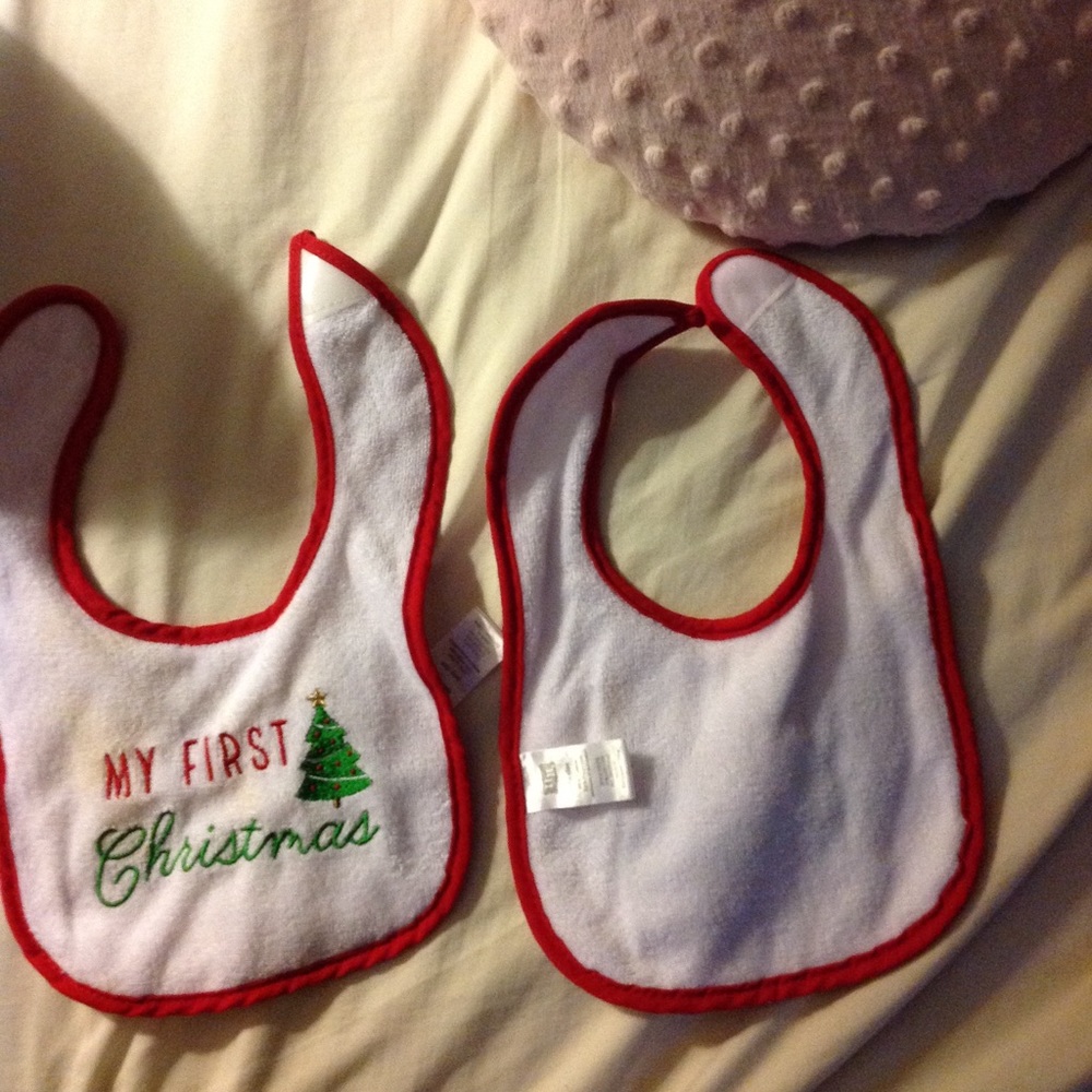 My first Christmas bibs